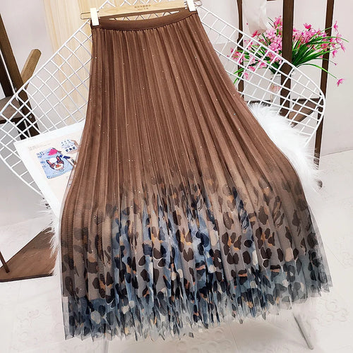 Load image into Gallery viewer, Womens Long Skirts Mesh High Waist Wear On Both Sides Jupe Longue Vintage Fashion A-line Female Tulle Skirt Party Medium Long
