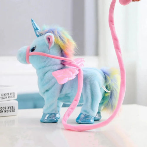 Load image into Gallery viewer, Hot Toy 1pc Electric Walking Unicorn Plush Toy Stuffed Animal Toy Electronic Music Unicorn Toy for Children Christmas Gifts
