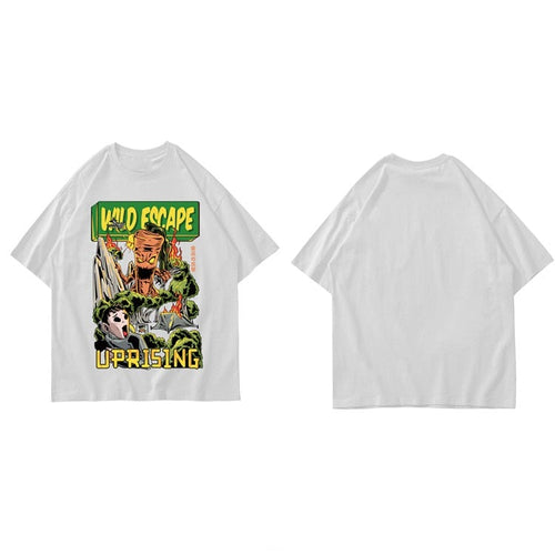 Load image into Gallery viewer, Men T Shirt Hip Hop  Dark Streetwear Tshirt Evil Eye Print Harajuku Summer Short Sleeve T-Shirt Cotton Tops Tees Oversize

