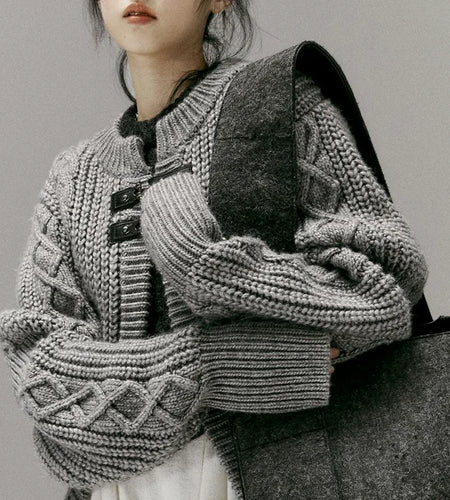 Women's Knitted Y2K Sweater Loose Cropped Cardigan Female Belted Jacket Grunge Clothing Women Jumper Ins Fashion