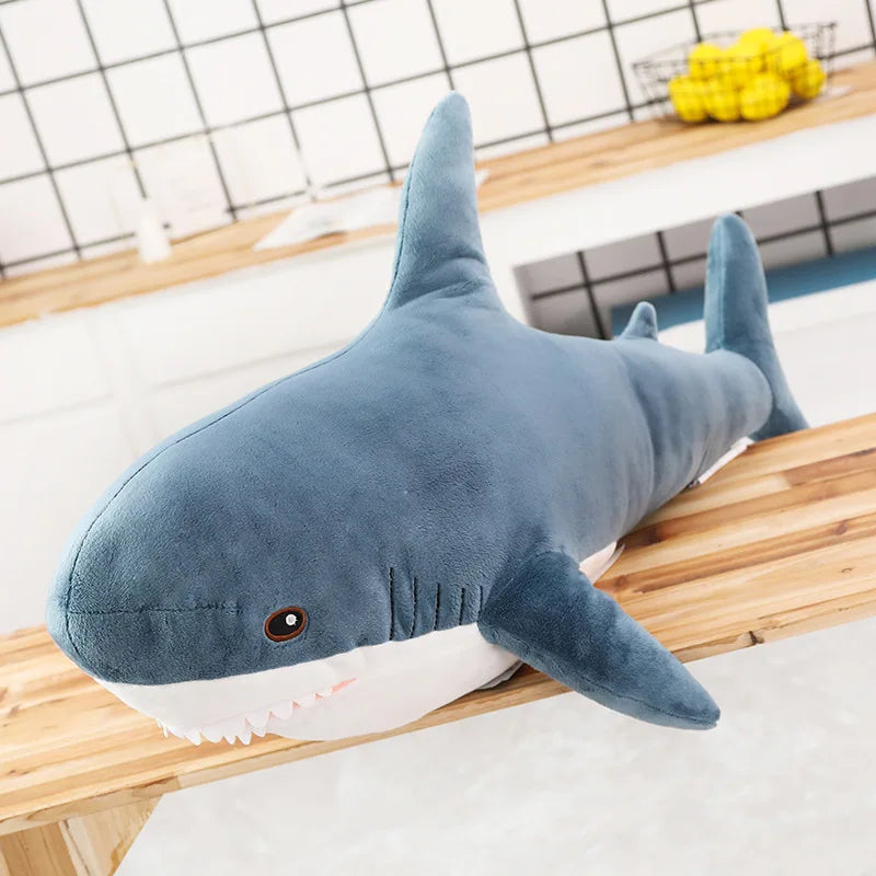 15/140cm Soft Stuffed Speelgoed Animal Giant Cute Shark Plush Toy Pillow for Birthday Gifts Cushion Doll Gift For Children