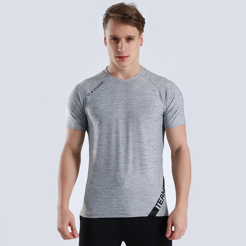 Load image into Gallery viewer, Men Gym Fitness Short Sleeve Top T-Shirt Male Running Sweatshirt  Exercise Jogging Sportswear Compression Sport Clothes Rashgard
