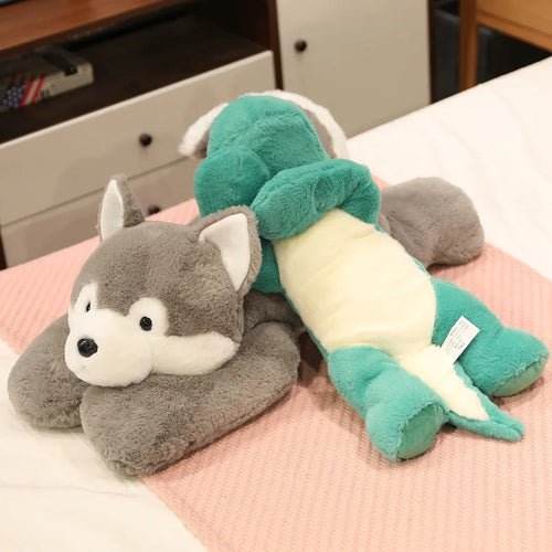 Load image into Gallery viewer, Super Soft Dinosaur Pillows Dolls Animals Pig Bear Husky Dog Plush Pillow Cartoon Bed Sofa Cushion Kids Toys Cute Xmas Gift
