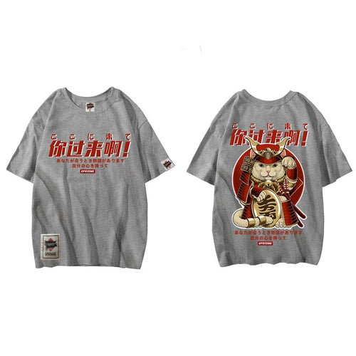 Load image into Gallery viewer, Men Hip Hop T Shirt Streetwear Monster Cat T-Shirts Harajuku Japan Style Funny Tshirt Summer Short Sleeve Cotton Tops Tees
