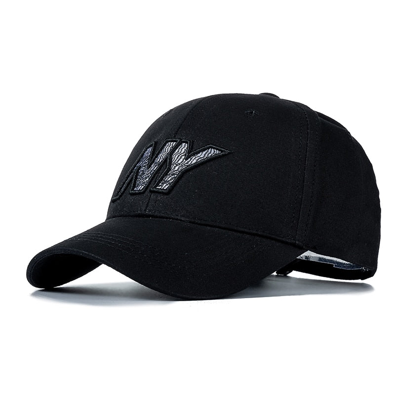 Women Men Cotton Kpop Cap Fashion NY Embroidered Hard Top Baseball Cap Casual Adjustable Outdoor Couple Streetwear Hat