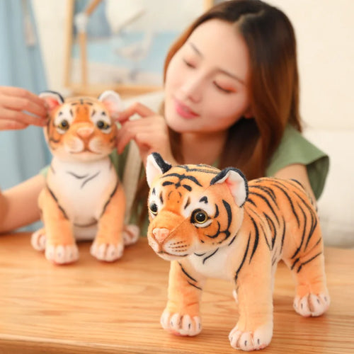 Load image into Gallery viewer, High Quality 24/29cm Yellow Tiger Simulation Plush Toys Realistic Animal Pet Children Home Decoration Holiday Christmas Gift
