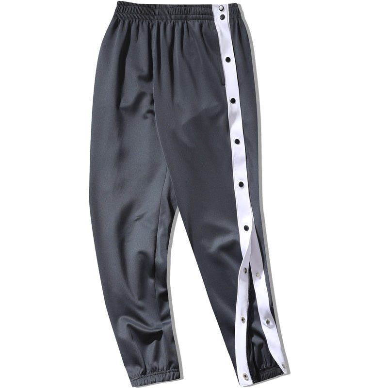 High Quality Men Running Sport Pants Outdoor Fitness Sweatpants with Zipper Pocket Basketball Football Jogging Trousers Black