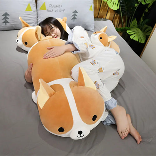 Load image into Gallery viewer, 85cm Giant Size Cute Corgi Dog Plush Toys Stuffed Animal Puppy Dog Pillow Soft Lovely Doll Kawaii Christmas Gift for Kids
