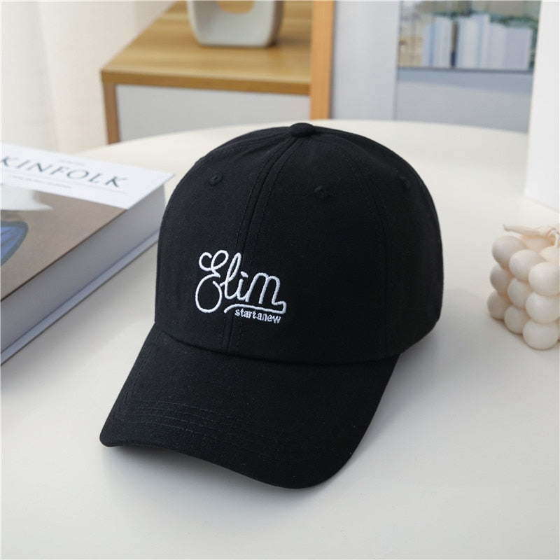 Hot Sale Unisex Fashion Cotton Cap Letter Embroidery Candy Colors Baseball Cap For Women High Quality Streetwear Hat