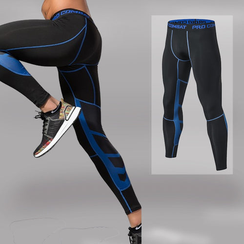 Load image into Gallery viewer, Men&#39;s Lycra Leggings Compression Sports Pants Cycling Running Basketball Football Sweatpants Fitness Tights Trousers Rash Guard
