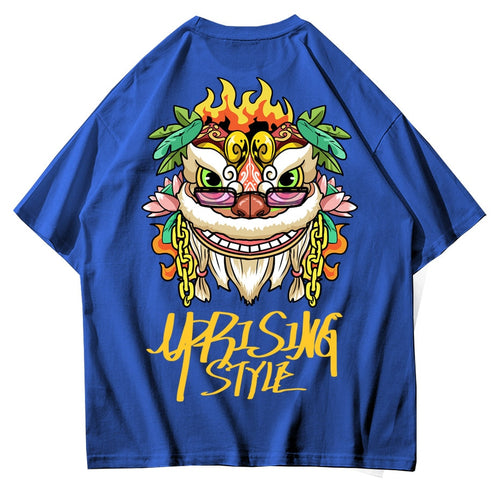 Load image into Gallery viewer, Hip Hop T Shirt Men Lion T-shirt Harajuku Streetwear Tshirt Cotton Short Sleeve Summer Tops Tee HipHop Back Printed
