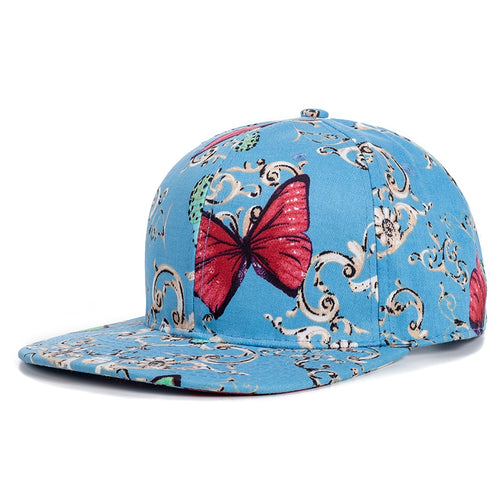 Load image into Gallery viewer, Women Cap Fashion Cotton Butterfly Flower Digital Printing Baseball Cap Female Outdoor Street Hip Hop Snapback Hat
