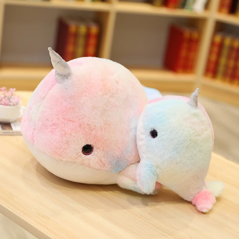 High Quality 45cm Stuffed Ocean Sea Animals Rainbow Whale Doll Soft Plush Animal Toy For Children Christmas Gift kid Brinquedos