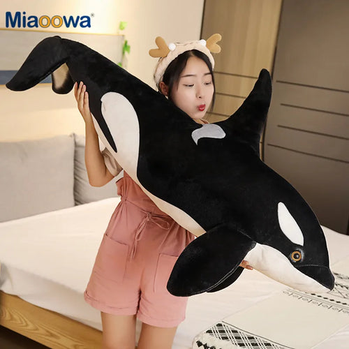 Load image into Gallery viewer, 50cm Simulation Killer Whale Plush Toys Stuffed Orcinus Orca Fish Doll Shark Cartoon Soft Sleep Pillow Kids Baby Funny Gift
