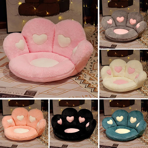 Load image into Gallery viewer, New Style 50/60cm Bear Cat Paw Plush Seat Cushion Ins Lovely Home Decoration Floor Mat Stuffed Soft Chair Rest Cushion Dolls
