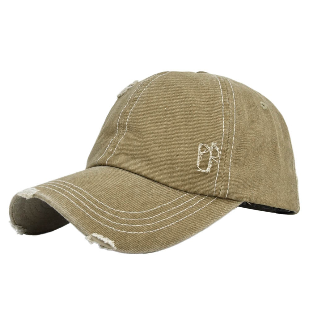 Solid Vintage Denim Holes Baseball Cap For Women Cotton Men's Trucker Caps Adjustable Hip Hip Cap Snapback Dad Hat