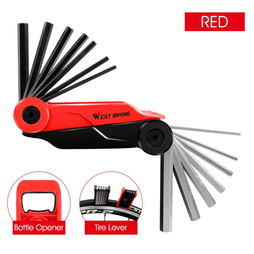 Load image into Gallery viewer, Bicycle Tools Kit Cycling Repair Hex Allen Wrench Bottle Opener Tire Lever Multitool Set MTB Road Bike Repair Tool
