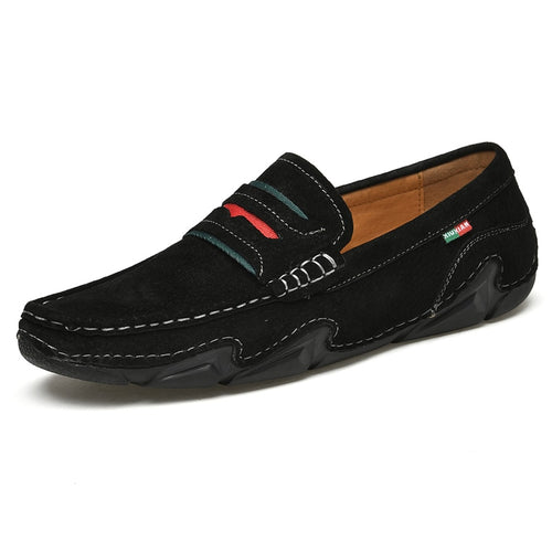 Load image into Gallery viewer, Suede Men Loafers Luxury Brand Italian Designer Men Casual Shoes Comfortable Slip-on Moccasins Men Genuine Leather Driving Shoes
