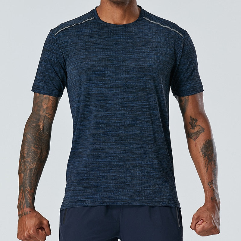 Quick Dry light Breathable T-shirt O-neck Short Sleeved Comfortable Sports Shirt Gym Exercise Fishing Running Shirt for man