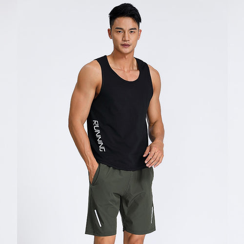 Load image into Gallery viewer, Men&#39;s Sport Running Suits Summer Fitness Sportswear Gym Clothing Sets Sleeveless Vest Shorts 2PCS Jogger Tracksuit

