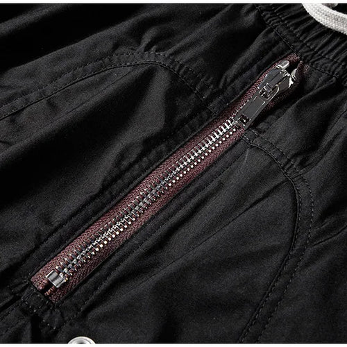 Load image into Gallery viewer, High Quality Male&#39;s Trousers Streetwear Multi Zipper Trend Men&#39;s Casual Pants Drawstring Elastic Waist Ankle-length Pants
