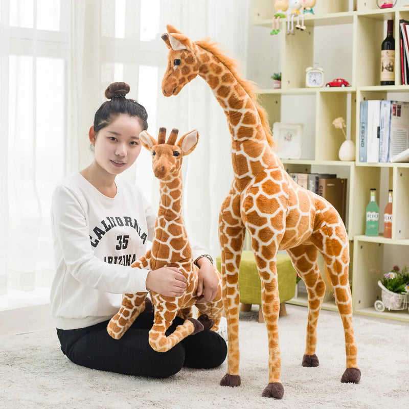 35/120cm Giraffe Plush Toys Cute Stuffed Animal Dolls Soft Simulation Giraffe Doll Birthday Gift Kids Toy Bedroom Decor