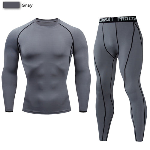 Load image into Gallery viewer, Men&#39;s Compression Sport Suit Quick Dry Running Set Clothing Sports Outdoor Joggers Training Gym Fitness Tracksuit Sportswear Kit
