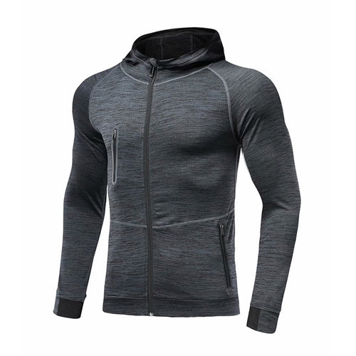 Load image into Gallery viewer, Men Fitness Sport Jacket Gym Running Hoodies Male Sportswear Workout Coat Jogging Hooded Shirt Outdoor Sweatshirt MMA Dry Fit
