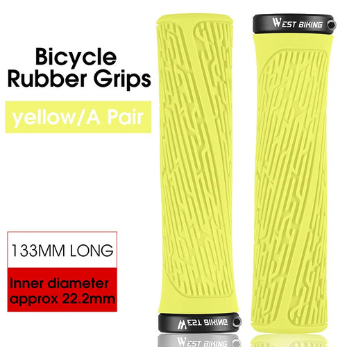 Load image into Gallery viewer, Silicone Bicycle Grips MTB Road Bike Handlebar Cover Shockproof Cycling Colorful Soft Rubber Anti-Slip Lock On Grips
