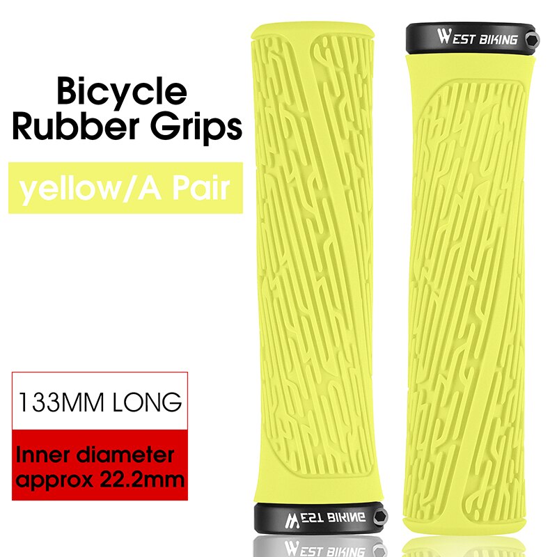 Silicone Bicycle Grips MTB Road Bike Handlebar Cover Shockproof Cycling Colorful Soft Rubber Anti-Slip Lock On Grips