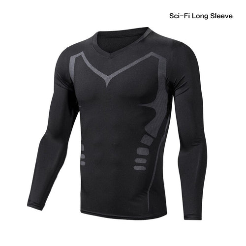 Load image into Gallery viewer, Quick Dry Men Running Compression T Shirt Fitness Tops Breathable Gym Sport Clothing Male Golf Sweatshirt Outdoor Workout
