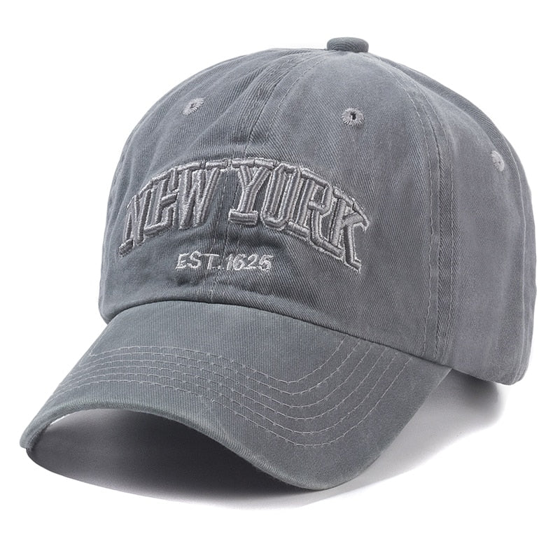 Unisex Washed Cotton Vintage Cap High Quality NEW YORK Letter Embroidery Baseball Cap Men And Women Outdoor Sports Hats