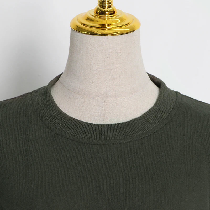 Green Sweatshirts For Women Slim Plain O Neck Long Sleeve Casual Pullovers Female 2021 Autumn Clothing Fashion New