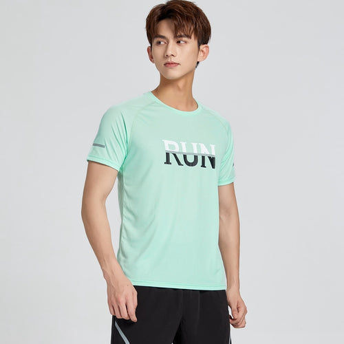 Load image into Gallery viewer, Men Running T-Shirts Clothes Quick Dry Breathable Wicking Rash Guard Gym Fitness Workout Jogging Short Sleeve Tops
