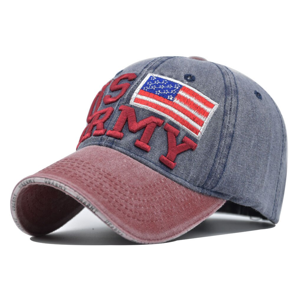 Cotton Letter US ARMY Baseball Caps Embroidery Pattern Hip Hip Snapback Hats Bone Casquette Trucker Cap Men Women