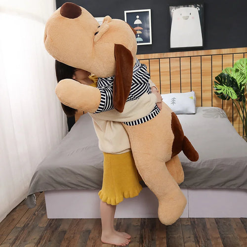 Load image into Gallery viewer, 1PC 70/90/130 CM Giant Plush Toy Big Sleeping Dog Stuffed Dog Soft Animal Toy Soft Pillow Baby Girls Birthday Gift
