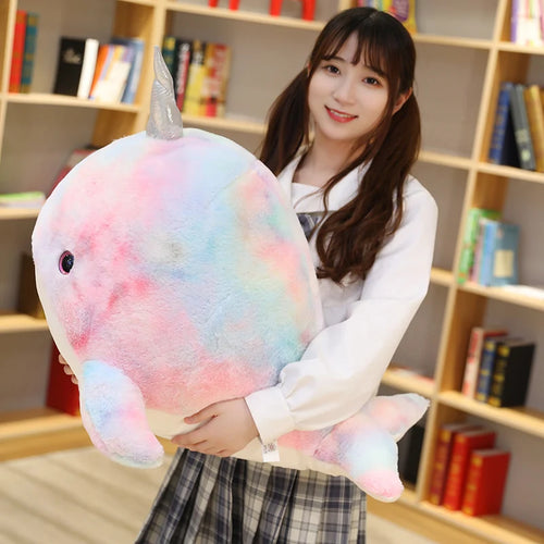 Load image into Gallery viewer, 28cm Stuffed Ocean Sea Animals Rainbow Whale Doll Soft Plush Animal Toy For Children Christmas Gift kid Brinquedos
