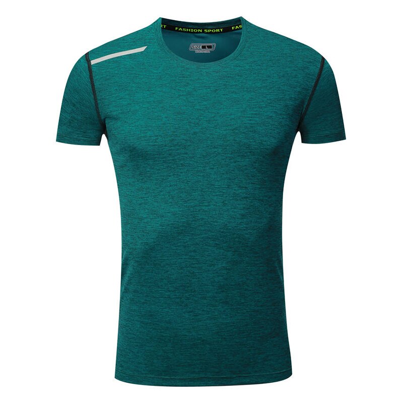Men Running T-Shirts Quick Dry Compression Gym Fitness Jogging Sports Short Sleeve Tops Soccer Sportswear Male Jersey Breathable