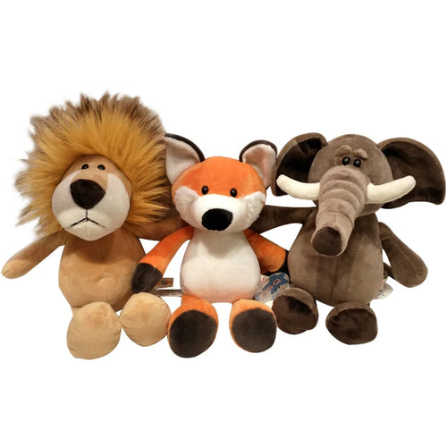 Load image into Gallery viewer, 25cm Simulation Forest Animals Plush Toys Stuffed Lifelike Lion Tiger Elephant Monkey Leopard Giraffe Raccoon Doll for Kids Gift
