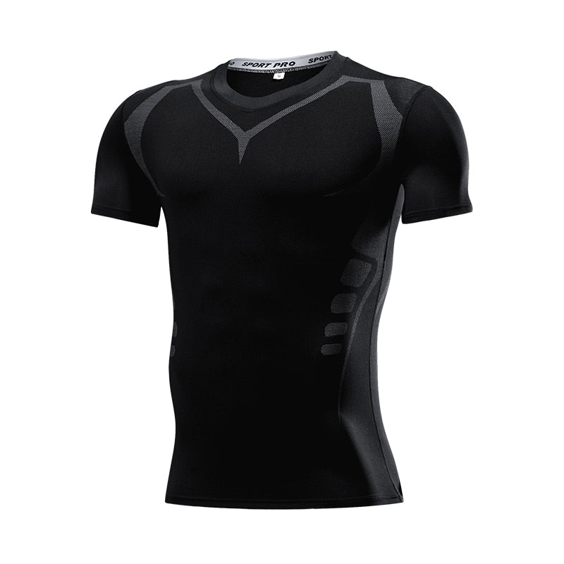 Men Running Compression T-shirt Short Sleeve Sport Tees Gym Fitness Sweatshirt Male Jogging Tracksuit Homme Athletic Shirt Tops