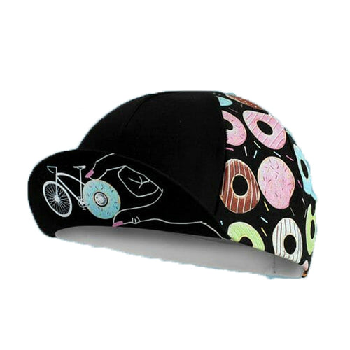 Load image into Gallery viewer, Classic Colorful Cookies Cycling Caps Black Pink  Polyester Breathable Quick Drying Men And Women Wear Bicycle Hat
