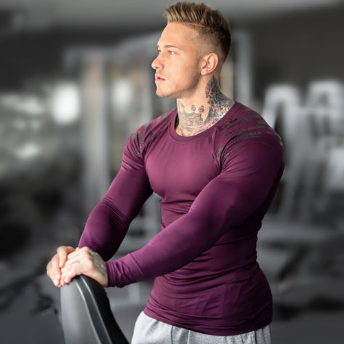 Load image into Gallery viewer, Men Skinny Long sleeves t shirt Gym Fitness Bodybuilding Elasticity Compression Quick dry Shirts Male Workout Tees Tops Clothing
