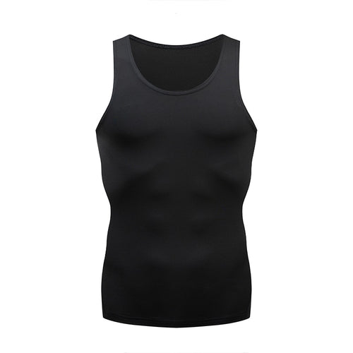 Load image into Gallery viewer, Men Running Vest Sports Fitness Compression Sleeveless Tank Top Fitness Workout Slimming Body Shaper T-Shirts Tights Sport Shirt
