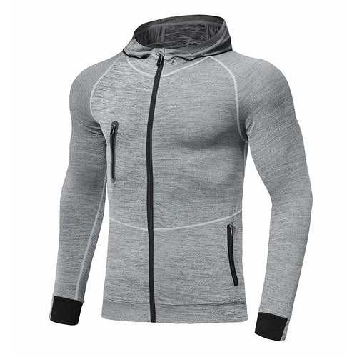 Load image into Gallery viewer, Hooded Fitness Sport Jacket Men Quick Dry Running Coat Zipper Hoody Sweatshirt Sportswear Gym Hoodies Training Clothing
