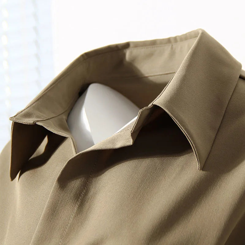 Casual Irregular Shirt For Women Lapel Long Sleeve Minimalist Solid Blouse Female Fashion Clothing Spring