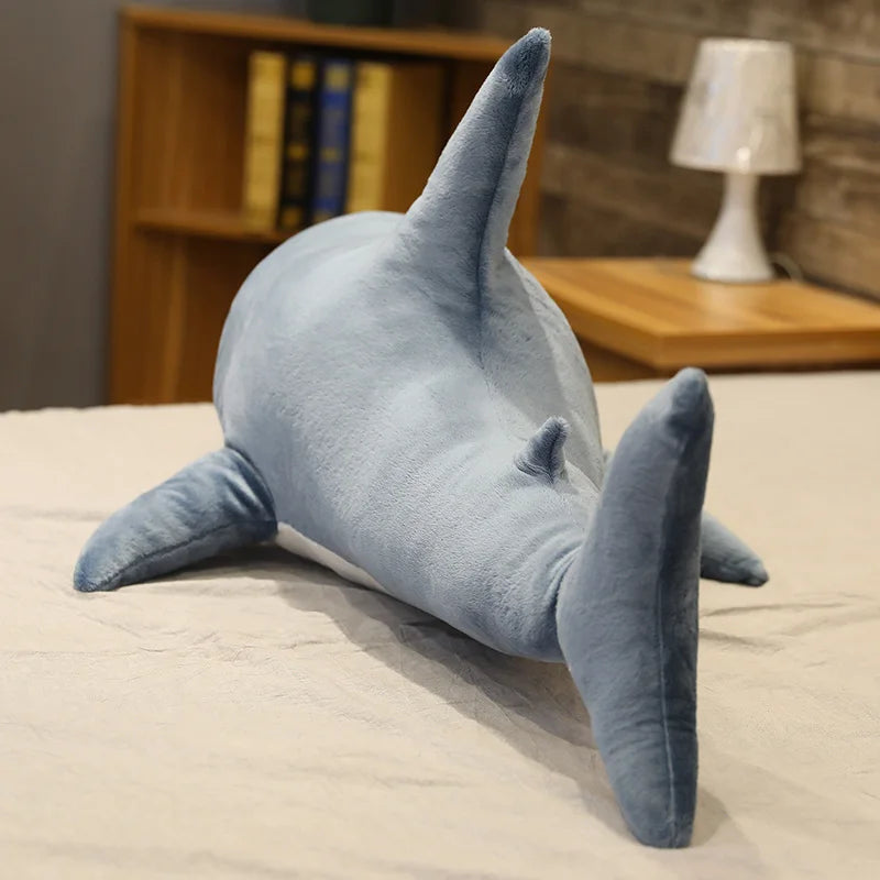 Hot 140cm Giant Shark Plush Toy Soft Stuffed Speelgoed Animal Reading Pillow for Birthday Gifts Cushion Doll Gift For Children