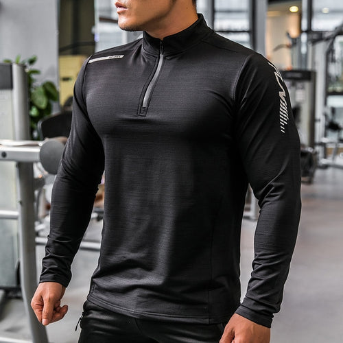 Load image into Gallery viewer, Mens Gym Compression Shirt Male Rashgard Fitness Long Sleeves Running Clothes Homme Tshirt Football Jersey Sportswear Dry Fit
