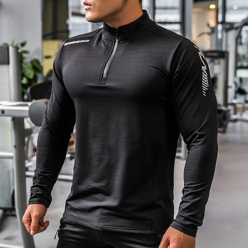 Mens Gym Compression Shirt Male Rashgard Fitness Long Sleeves Running Clothes Homme Tshirt Football Jersey Sportswear Dry Fit