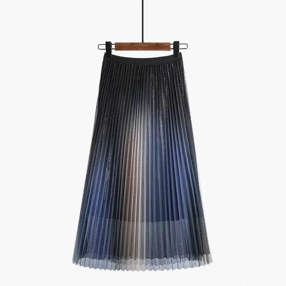 Elastic High Waist Meshtutu Skirt 2021 Summer Hot Selling Fashiontulle Skirts Womens Midi Pleated Skirts Colour Tulle Skirt