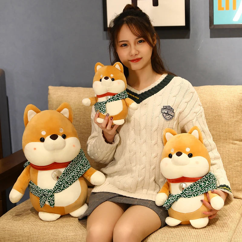 1pc 25cm Creative Soft Animal Corgi Chai Doll Shiba Inu Dog Plush Toy Stuffed Pillow Christmas Gift for Kids Valentine Present